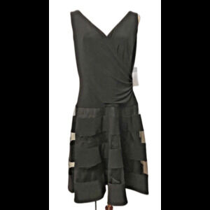 NWT $190 LAUREN Ralph Evening Women's 10 Black Sleeveless Cocktail Dress Tutu